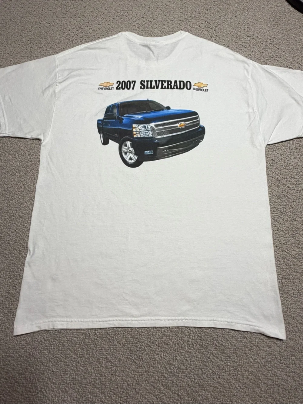 Y2K 2007 Chevy Silverado Promo Graphic T-Shirt White XL 🛻💨